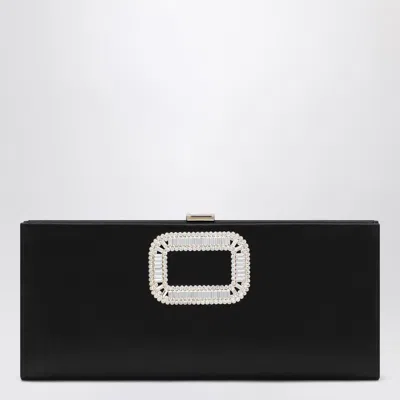 Roger Vivier Women's Pilgrim Clutch In Satin With Jeweled Buckle