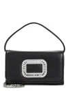 Roger Vivier Micro Pilgrim Top Handle Bag In Black