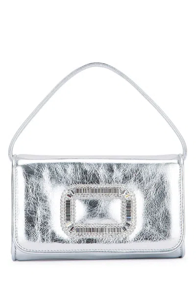 Roger Vivier Women Pilgrim Micro Bag In Silver