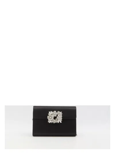 Roger Vivier Women's Pochette Mini Efflorescence In Black