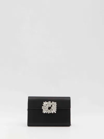 Roger Vivier Women Pochette Mini Efflorescence In Black