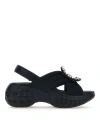 Roger Vivier 40mm Viv Run Scuba Sandals In Black