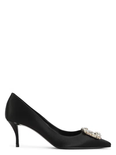 ROGER VIVIER WOMEN'S SATIN EFFLORESCENCE DÃ©COLLETÃ©S PUMPS