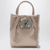 Roger Vivier Pink Satin Micro Drapé Pocket Bag Women In Pink