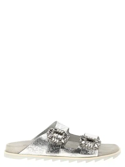 Roger Vivier Women 'slidy Viv' Rhinestone Sandals