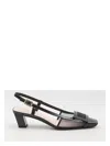 Roger Vivier Dcollet Slingback Mesh In Black