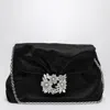 Roger Vivier Embellished Foldover Top Crossbody Bag