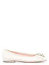Roger Vivier Women's Trã¨s Vivier Leather Ballet Flats