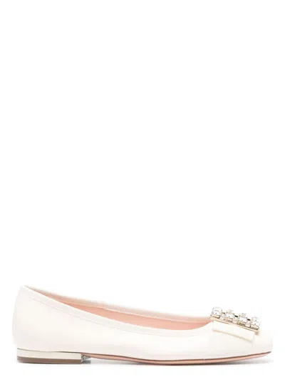 Roger Vivier Women's Trã¨s Vivier Leather Ballet Flats