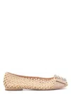 Roger Vivier Women's Trã¨s Vivier Raffia Ballet Flats In Beige