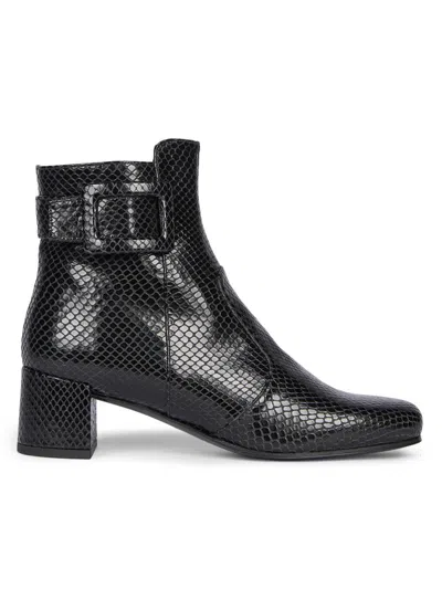 Roger Vivier Women's Tres Vivier 45mm Snakeskin-embossed Leather Ankle Boots In Pattern
