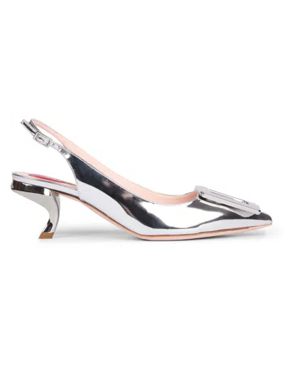 Roger Vivier Slingback Loafers With Decorative Heel In Black