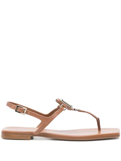 Roger Vivier Viv By The Sea Leather Sandals In Multicolor
