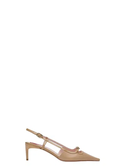 ROGER VIVIER WOMEN'S VIV CANARD MINI BUCKLE SLING BACK DEC 55 PUMPS