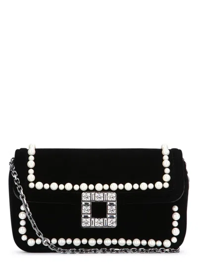Roger Vivier Women's Viv' Jeu De Fille Pearls In Black