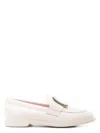 Roger Vivier Women's Viv Ranger Leather Loafers In Cream