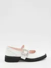 Roger Vivier Viv' Rangers Ballet Flats In White
