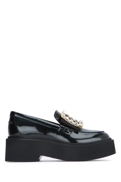 Roger Vivier Viv' Rangers Crystal Embellished Leather Loafers In Multicolor