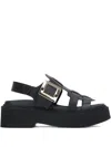 Roger Vivier Women Viv Rangers Leather Sandals