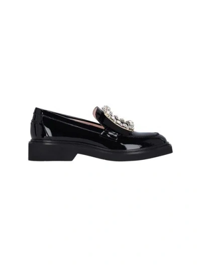 Roger Vivier 'viv' Rangers Loafers In Black