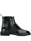 Roger Vivier Women Viv Rangers Patent Leather Boots