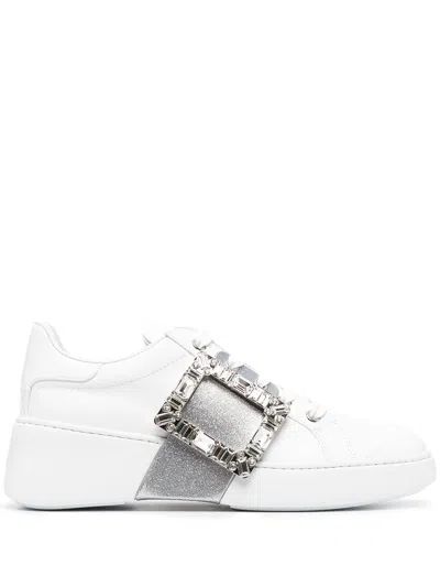 Roger Vivier Women Viv Skate Glitter Sneakers In Multi
