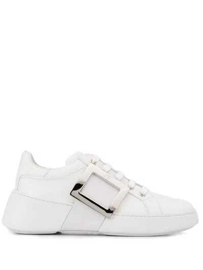 Roger Vivier Women Viv Skate Leather Sneakers In Animal Print
