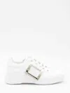 Roger Vivier Women Viv Skate High Leather Sneakers In White