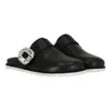 Roger Vivier Buckle Embellished Slip In Black