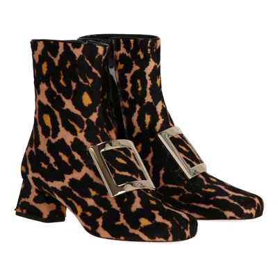 Roger Vivier Womens Black/pink Boot In Multi