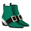 Roger Vivier Womens Graphite Boot In Green