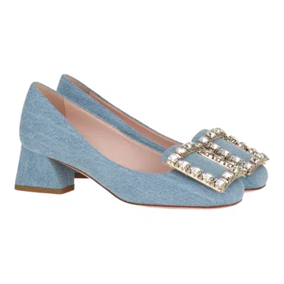 Roger Vivier Womens Light Blue Pump