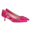 Roger Vivier Womens Pink Flat In Multi
