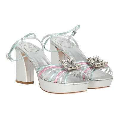 Roger Vivier Womens Silver/blue Sandal In Multi