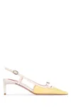 Roger Vivier 55mm Mini Buckle Patent Leather Pumps In Yellow