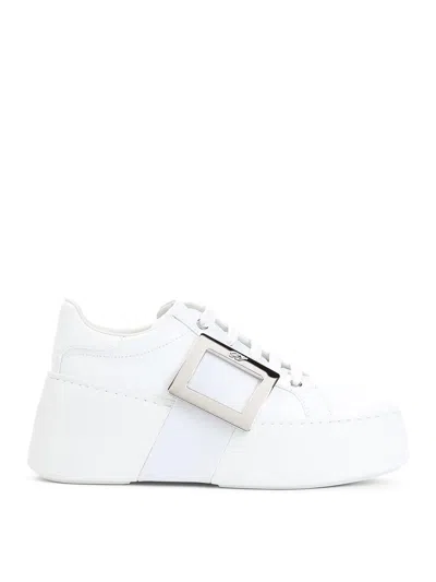 Roger Vivier Viv` Skate Sneakers In White
