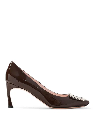 Roger Vivier 70mm Trompette Patent Leather Pumps In Brown