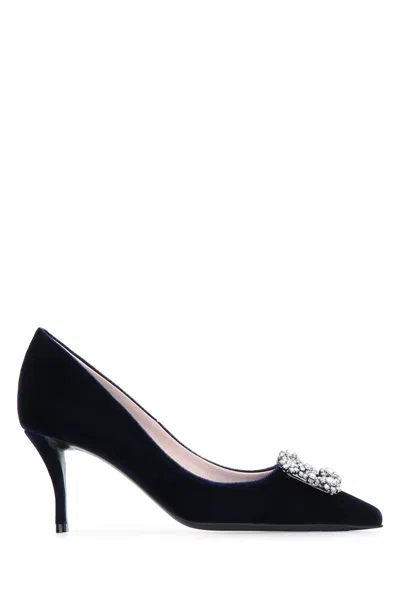 Roger Vivier -inspired Decadent Flower Strass Pump With 65mm Heel In Multi