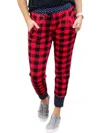 Rogue Society Apparel Buffalo Plaid And Polka Joggers In Red/black In Multi
