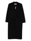 Rohe Black Double-faced Wool Coat In Black