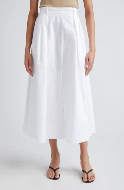 Rohe A-line Cotton Poplin Skirt In White