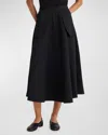Rohe Layered-detail A-line Skirt In Black 001