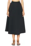 Rohe Layered-detail A-line Skirt In Black