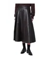 Rohe Leather A-line Skirt In Brown