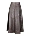 Rohe Crocodile A-line Skirt In Brown
