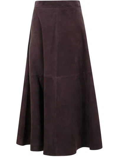 ROHE RÓHE A LINE SUEDE SKIRT