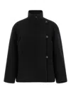 Rohe Double Faced Wool Blend Jacket In Black