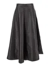 Rohe Aline Leather Skirt In Black