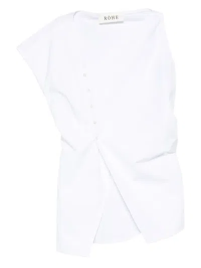 Rohe Asymmetric Draped Top In White