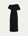 Rohe Asymmetric Jersey Dress In Black